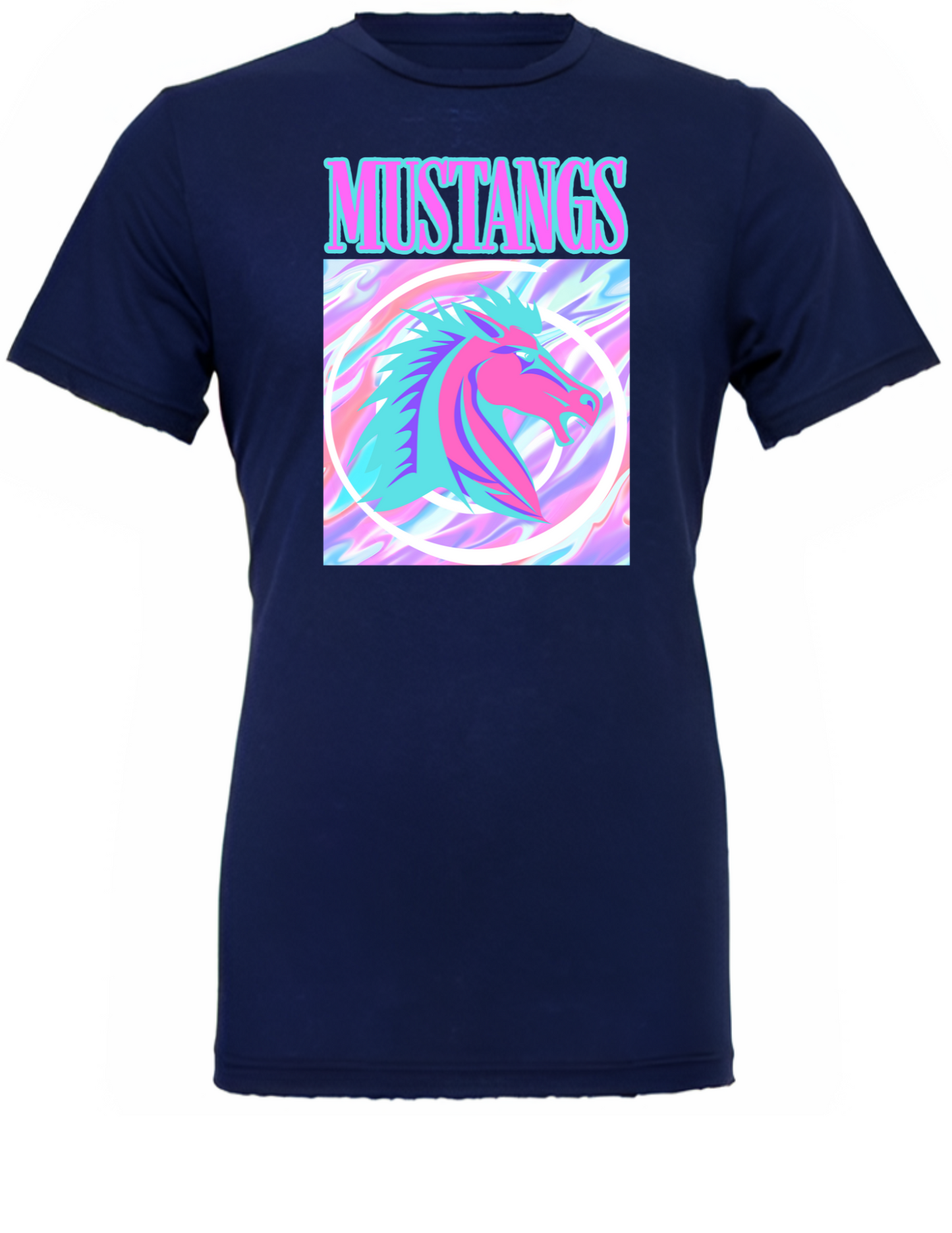 Neon Mustang Short Sleeve T-Shirt