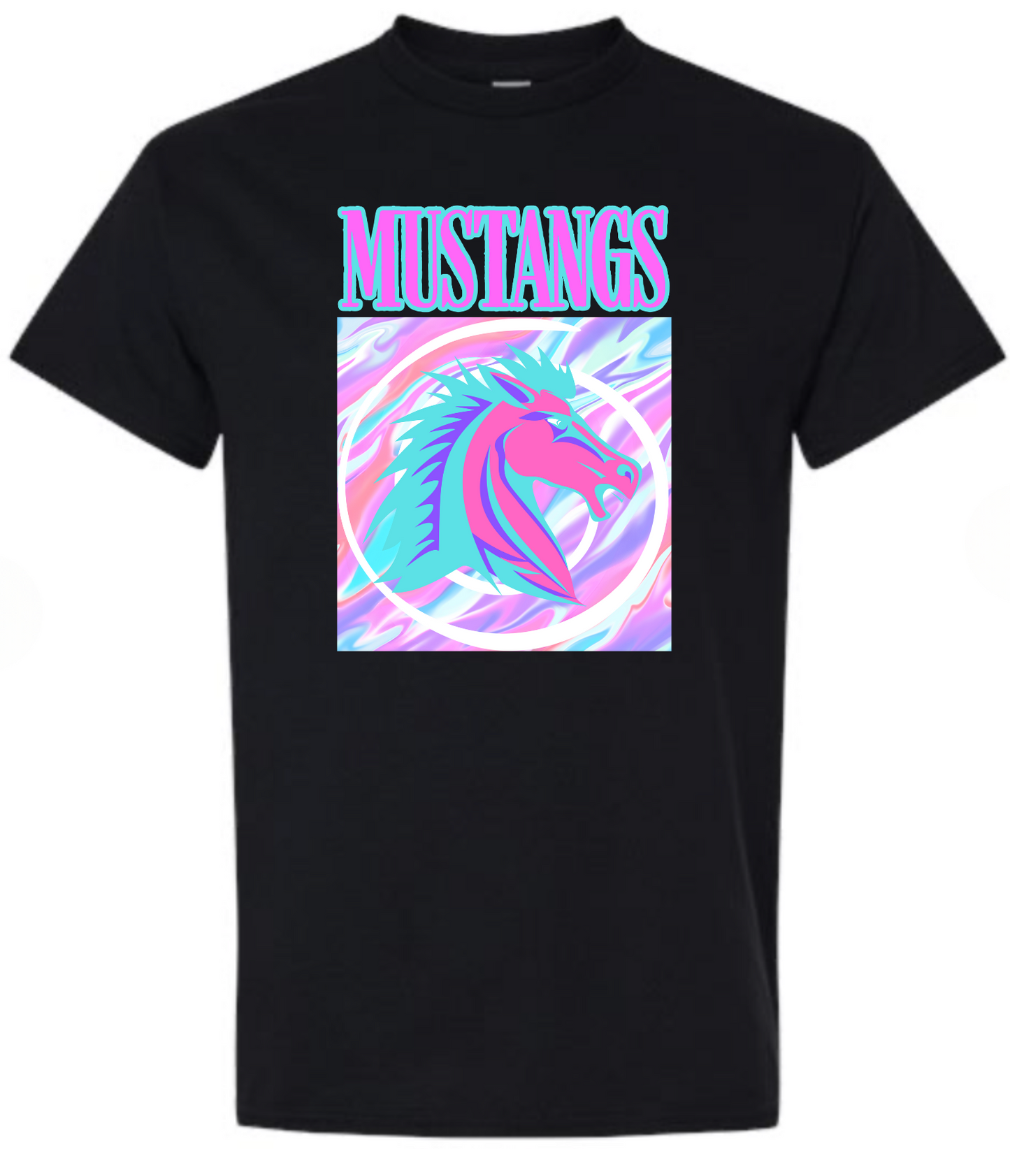 Neon Mustang Short Sleeve T-Shirt